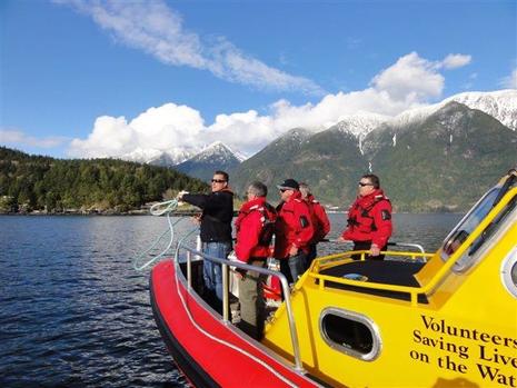 Royal Canadian Marine Search And Rescue training in Howe Sound